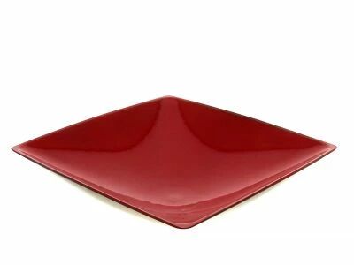Assiette PVC 23,5x23,5 H6,5 Rouge