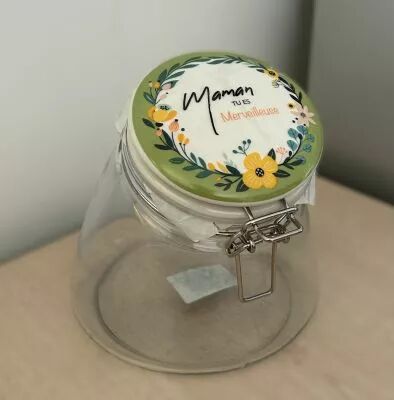 Bocal Verre Maman D15,5 H16,5 Vert