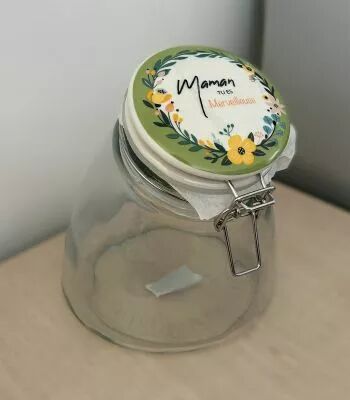 Bocal Verre Maman D16 H20 Vert
