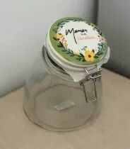 Bocal Verre Maman D16 H20 Vert