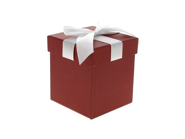 boite cadeau carton rouge brillant boite à chapeau