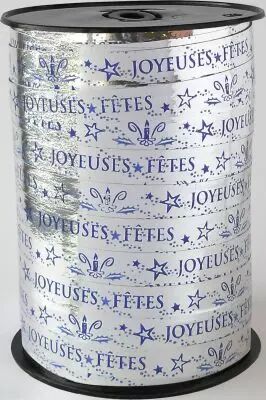 Bolduc Joyeuses F�tes 10mm x 225m Argent