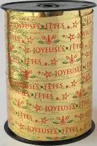 Bolduc Joyeuses Fêtes 10mm x 225m Or