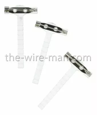 Boutonni�res Broche Clip 5cm Transparent x 50