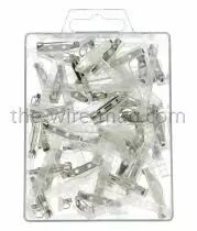 Boutonnières Broche Clip 5cm Transparent x 50