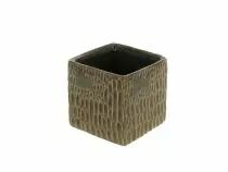 Cache Pot Carré 7x7 H7 Gris