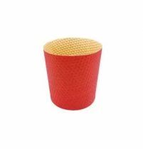 Cache Pot Carton Eur&eacute;ka Honey D12,5 H12,5 Rouge
