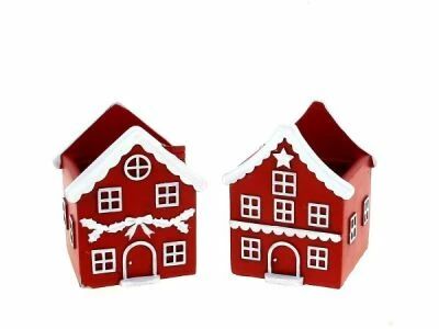 Cache Pot C�ramique Chalet 9x8 H8,5/11 ass