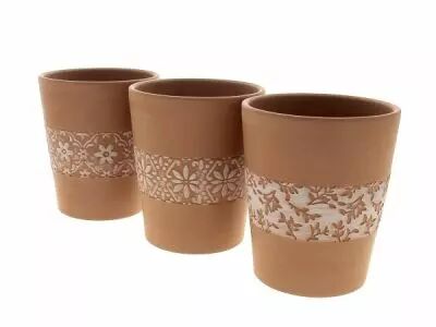 Cache Pot C�ramique D12,5 H16 Terracotta ass