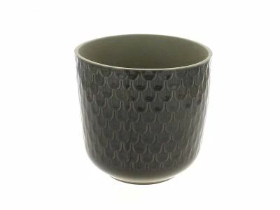 Cache Pot C�ramique D15,5 H16 Gris