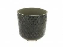 Cache Pot C&eacute;ramique D15,5 H16 Gris