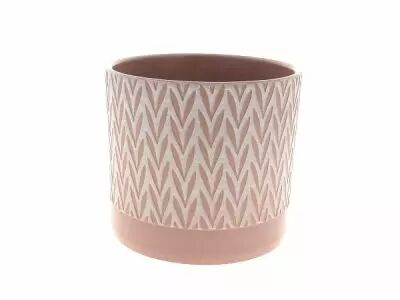 Cache Pot C�ramique D16,5 H16 Rose