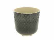 Cache Pot C&eacute;ramique D19 H18,5 Gris