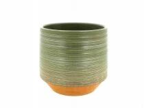 Cache Pot C&eacute;ramique D19 H19 Taupe