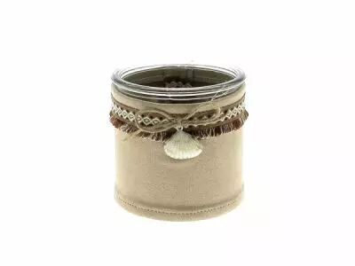 Cache Pot C�ramique D9,5 H10 Taupe