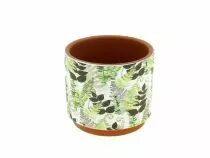 Cache Pot Céramique Feuilles D10 H9