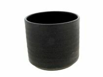 Cache Pot C&eacute;ramique Wave D16 H14,5 Anthracite