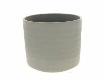 Cache Pot C&eacute;ramique Wave D16 H14,5 Gris Clair