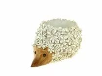 Cache Pot Ciment Hérisson D11,5 H10 Blanc