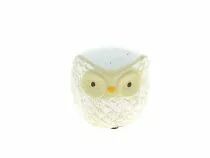 Cache Pot Ciment Hibou D6,5 H6,5 Blanc