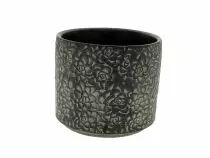 Cache Pot Fleur D16 H15 Noir