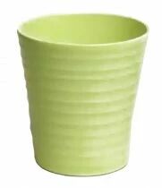 Cache Pot Orchidée Strié D12,5 H13 Vert Pastel Mat