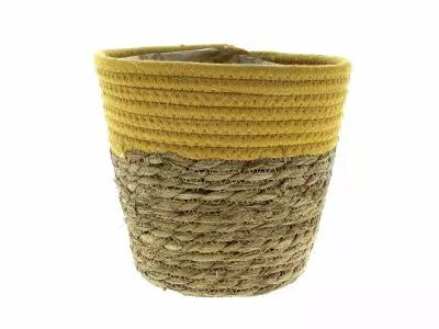 Cache Pot Osier D22 H20,5 Naturel/Jaune
