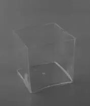 Cache Pot Plastique Carré 14x14 H15 Transparent