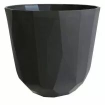 Cache Pot Plastique Quartz D13,5 H13 Ardoise