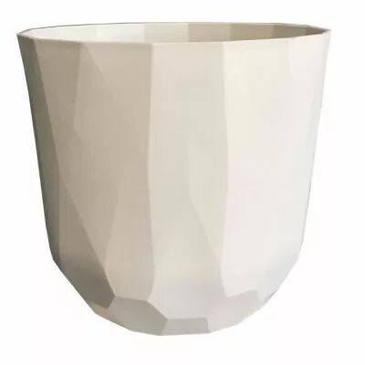 Cache Pot Plastique Quartz D15,5 H15 Craie
