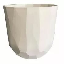Cache Pot Plastique Quartz D15,5 H15 Craie