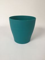 Cache Pot Plastique Rond D11,5 H12 Vert Canard