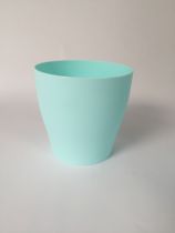 Cache Pot Plastique Rond D11,5 H12 Vert Pastel