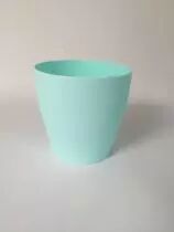 Cache Pot Plastique Rond D11,5 H12 Vert Pastel