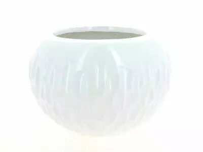 Cache Pot Polyr�sine Boule D24,5 H27 Blanc