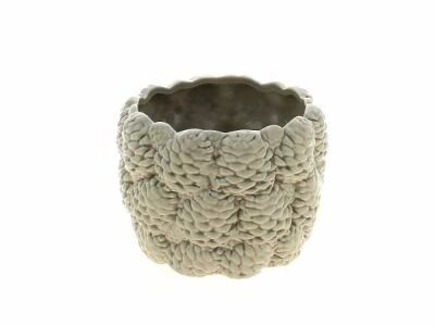 Cache Pot Pomme de Pin D12 H9 Gris