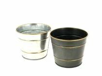 Cache Pot Zinc D11 H9,5 ass