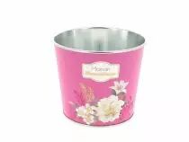 Cache Pot Zinc Maman D11 H9,5 Parme