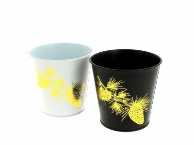 Cache Pot Zinc Pomme de Pin D12,5 H12,5 ass