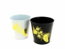 Cache Pot Zinc Pomme de Pin D12,5 H12,5 ass