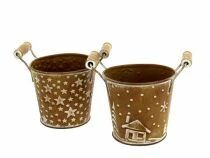 Cache Pot Zinc Rusty D9,5 H9 ass