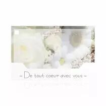 Carte Silenzio \ De tout coeur avec vous\  ( x 10 )