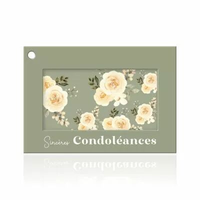 Carte Voeux Colora \ Sinc�res Condol�ances\  ( x 10 )