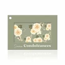 Carte Voeux Colora \ Sincères Condoléances\  ( x 10 )