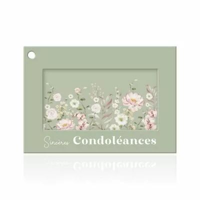 Carte Voeux Colora \ Sinc�res Condol�ances\  ( x 10 )