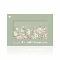 Carte Voeux Colora \ Sincères Condoléances\  ( x 10 )
