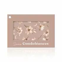 Carte Voeux Colora \ Sincères Condoléances\  ( x 10 )