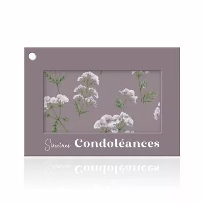 Carte Voeux Colora \ Sinc�res Condol�ances\  ( x 10 )