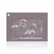 Carte Voeux Colora \ Sincères Condoléances\  ( x 10 )
