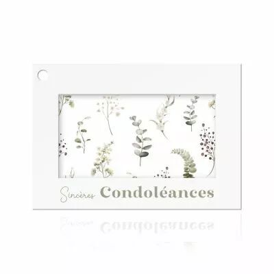 Carte Voeux Colora \ Sinc�res Condol�ances\  ( x 10 )